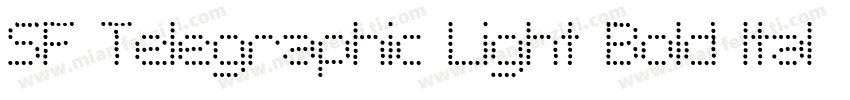 SF Telegraphic Light Bold Italic字体转换